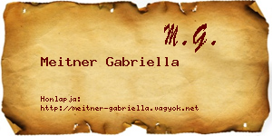 Meitner Gabriella névjegykártya